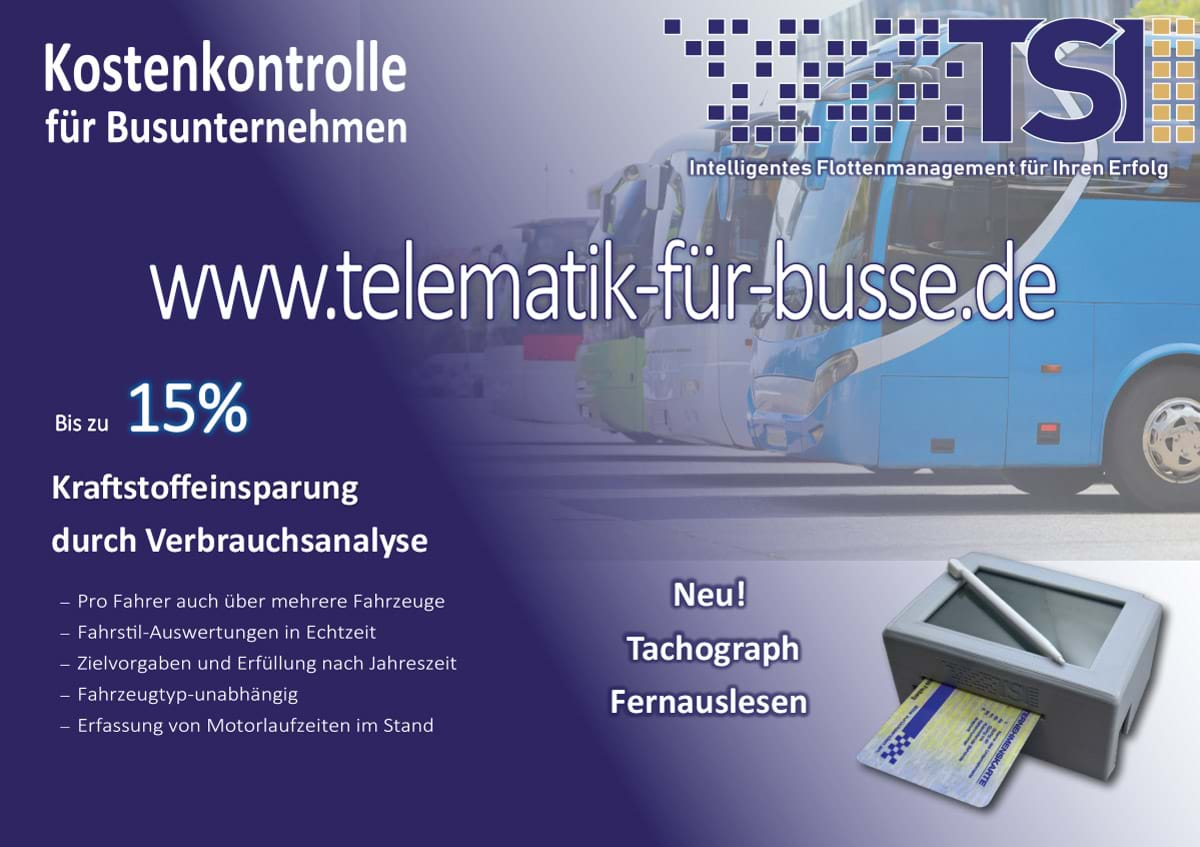 Modernste Telematik Lösungen für die Busbranche