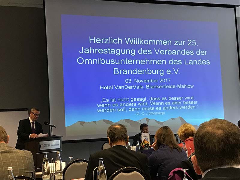 25. Jahrestagung des Verbandes der Omnibusunternehmen des Landes Brandenburg e.V. 