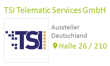 TSI Telematic Services GmbH - Austeller auf der Bus2Bus 2019 - Halle 26 / 210