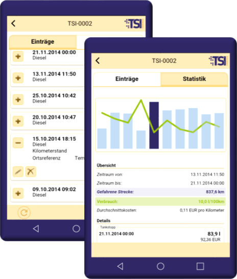 TSI Connect - Mobile App - Tankbuch Mobil