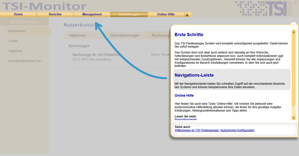 Integriertes
                Hilfesystem