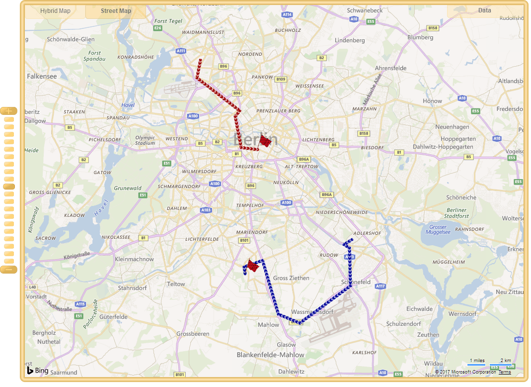 Visualize driven routes directly in maps