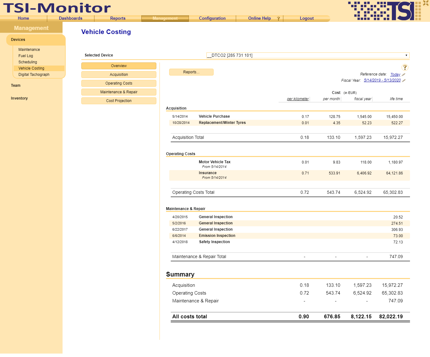 Manage even large fleets effortlessly