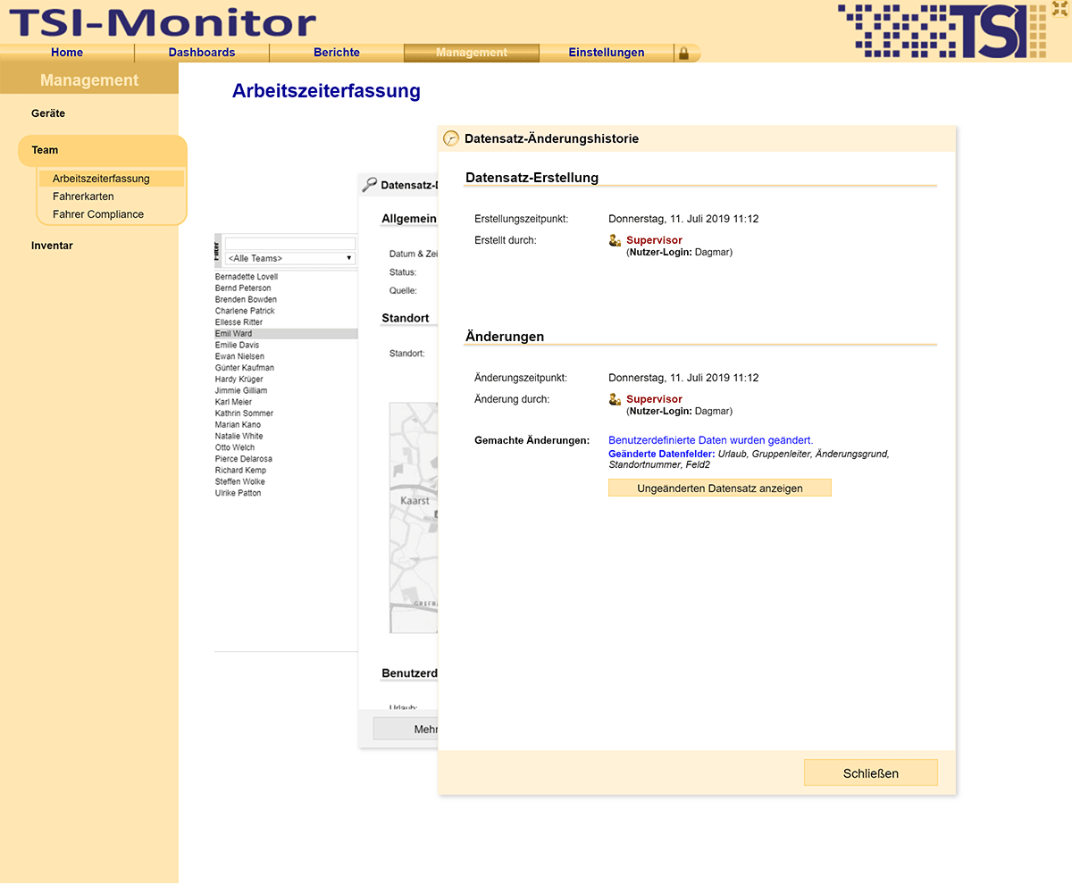 Detaillierte
                Protokolle & Änderungshistorie